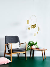 baby mobile, cot mobile, nursery decor, brass mobile, kinetic sculpture