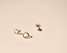 Tiny Circle Gold Studs - Recycled Gold Earrings