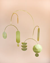 baby mobile, cot mobile, nursery decor, brass mobile, kinetic sculpture