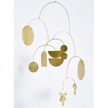 baby mobile, cot mobile, nursery decor, brass mobile, kinetic sculpture